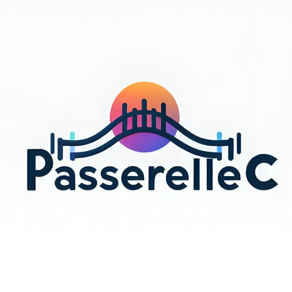 Une image illustrant le concept de Passerelle C, montrant un intervenant assis avec un participant dans un environnement chaleureux et accueillant. Des éléments visuels représentent les principes clés du programme : une échelle ascendante pour l'empowerment, des mains jointes pour le soutien, et un symbole de réduction des risques. L'ambiance générale de l'image évoque un sentiment de confiance et de progrès, soulignant l'objectif d'un mieux-être durable pour les participants.