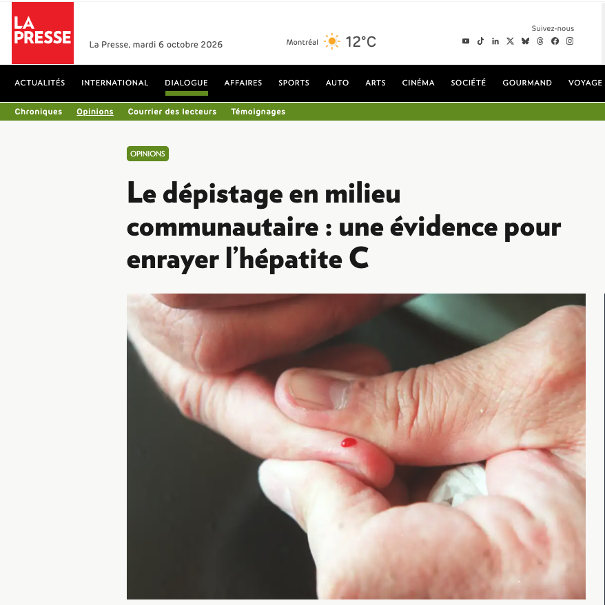 Le dépistage en milieu communautaire : une évidence pour enrayer l’hépatite C